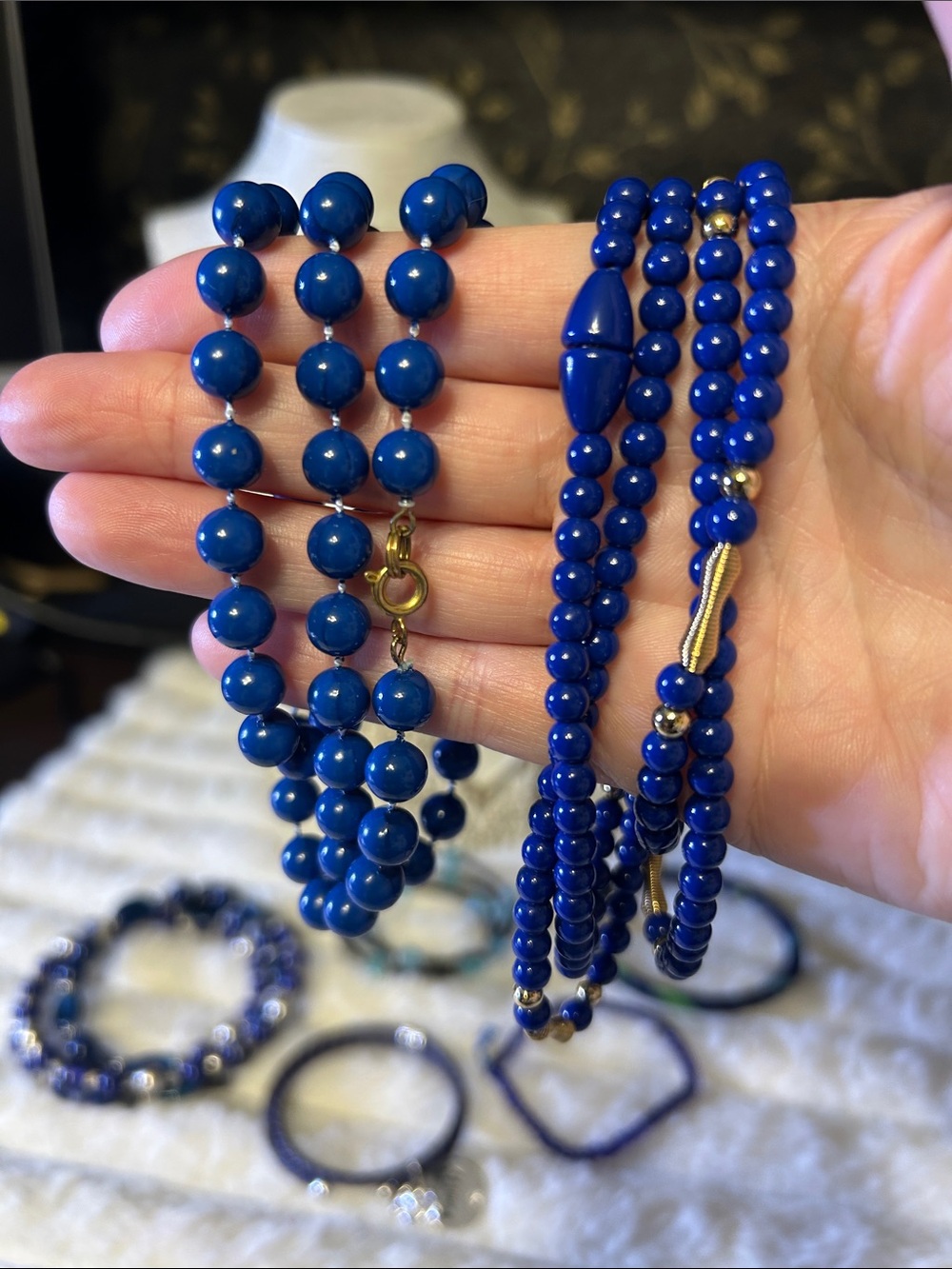 7 pc Blue Jewelry Set - Picture 2 of 6